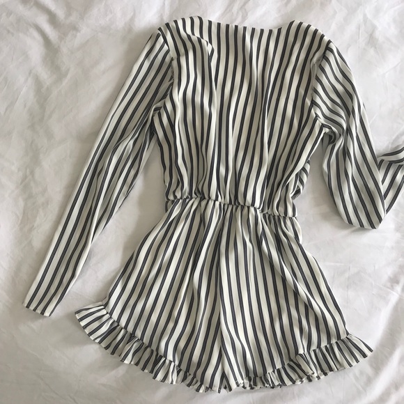 Honey Punch Dresses & Skirts - Stripped Romper with front tie